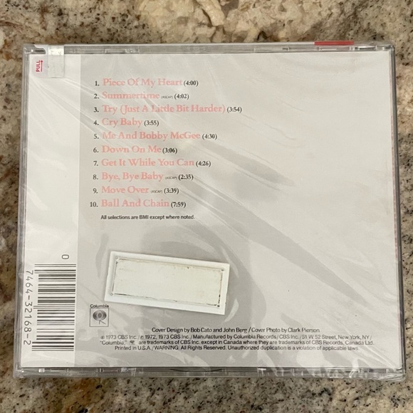 JANIS JOPLIN-GREATEST HITS-PIECE OF MY HEART-CRY BABY-CD-US-FACTORY SEALED-NEW - Picture 2 of 3